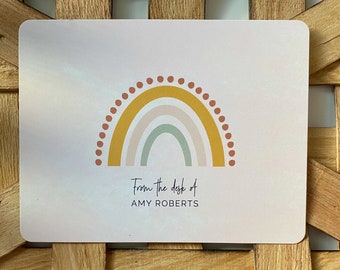 Rainbow Personalized Notecard, Custom, Stationery Set, Gift