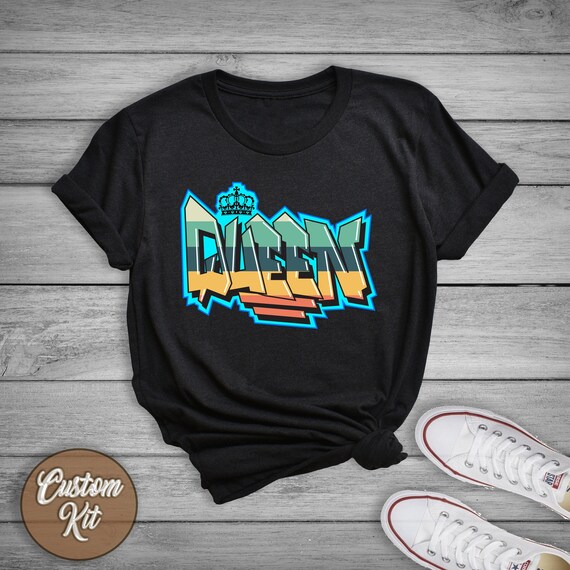 Camiseta queen camisas king y queen parejas a juego camisetas su rey y sus camisas queen camisas de parejas de amor a juego camisa de graffiti Etsy Mexico
