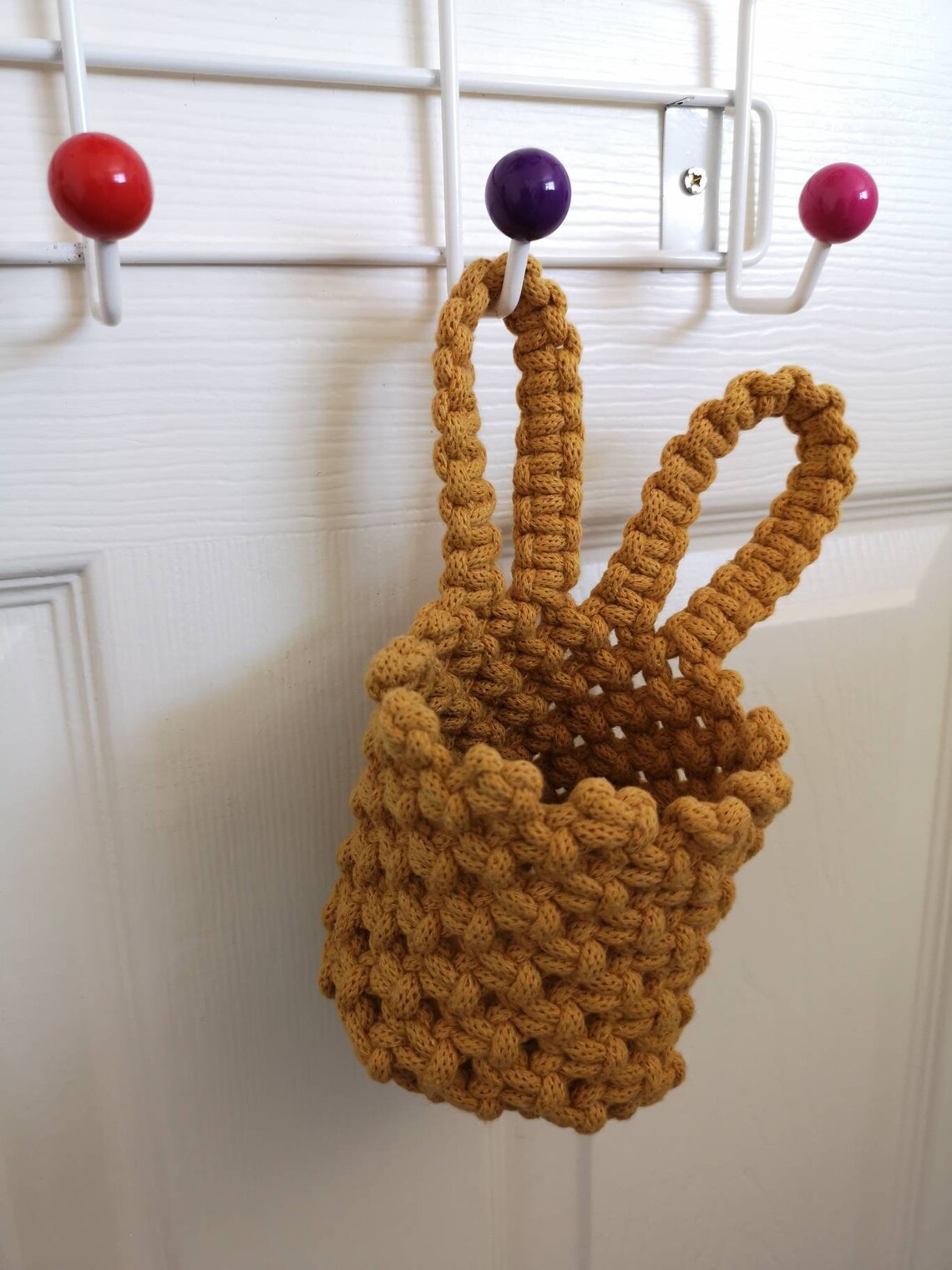 Macramé Easter bunny basket home decor handmade gift Etsy