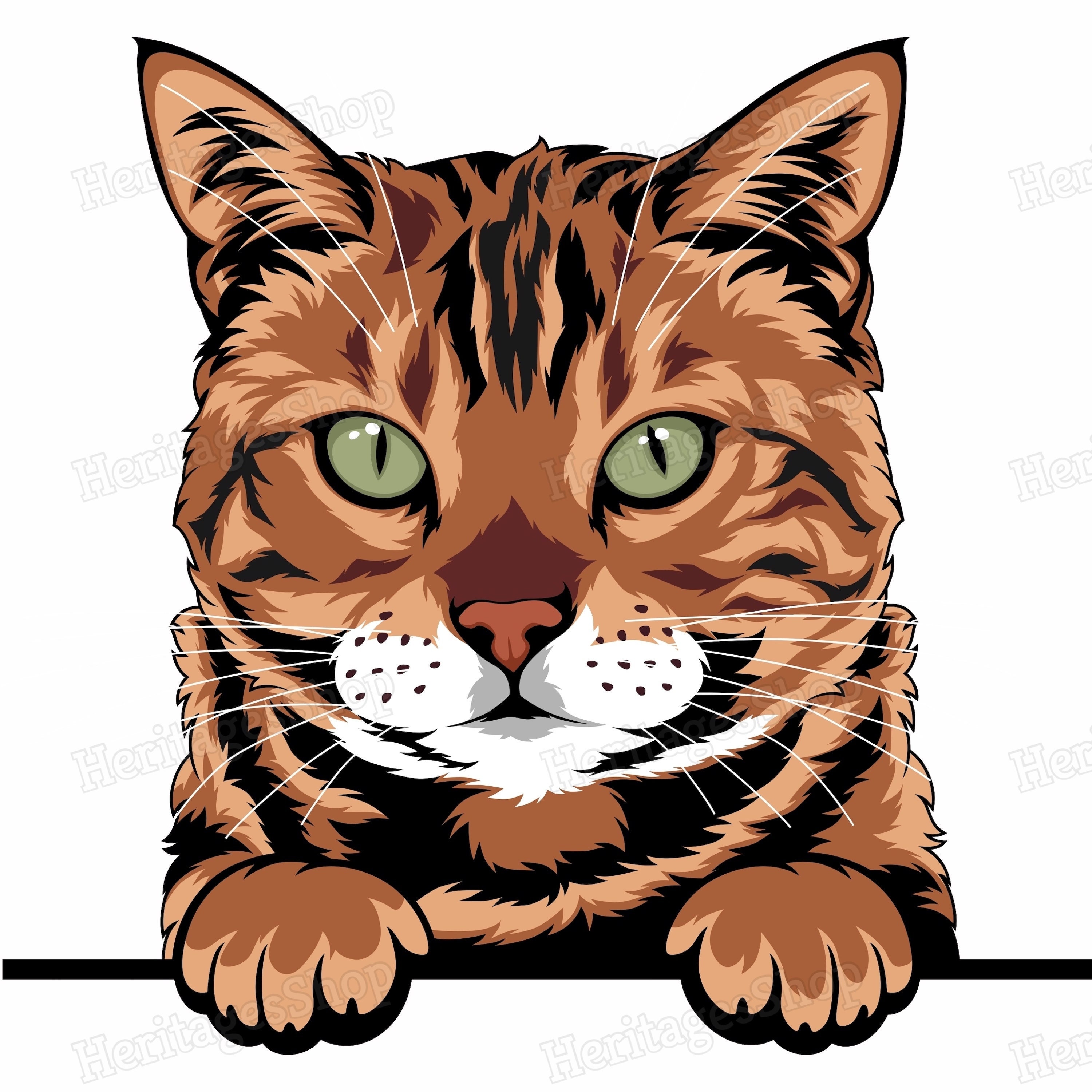 Bengal Cat Breed Illustration Peeking Line Peekaboo .svg - Etsy Bengal Cat Breed Illustration Peeking Line Peekaboo .svg - Etsy