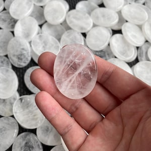 Natural Crystal Worry Stone,Healing Palm Stone,Polished Worry Stone,Anxiety Relief Crystal,  Energy Crystal, Healing Crystal Gift,