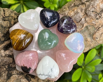 Healing Heart: Handmade Clear Crystal Quartz Gemstone Heart Charm - A Thoughtful Girl Friends Gift!