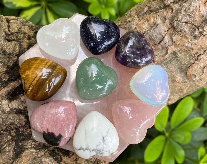 Healing Heart: Handmade Clear Crystal Quartz Gemstone Heart Charm - A Thoughtful Girl Friends Gift!