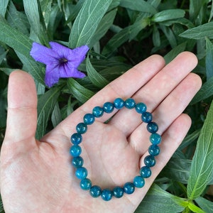 Apatite Crystal Energy Boosting Bracelet - Embrace the Healing Power of Blue Gemstones