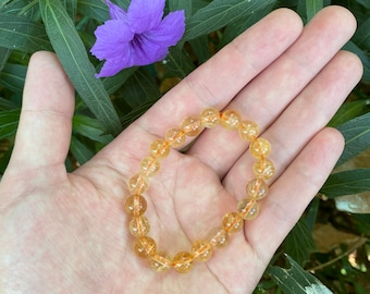 Handmade Citrine Crystal Bracelet: Natural Wellness Jewelry
