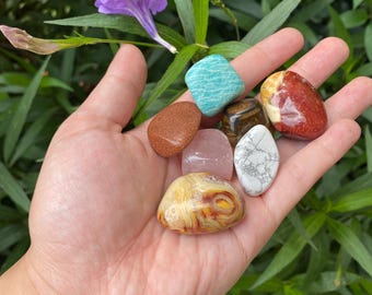 Healing Natural Crystal Tumble Stone, Home Living Spiritual Reading Quartz Crystal Tumble,Polished Tumble Gifts For Mom,Friends,Baby