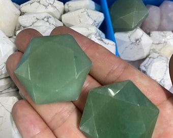 andcrafted Crystal Hexagram Star, Mix Star of David Gemstone, Enhance Spiritual Practice, Unique Judaic Gift