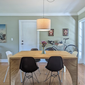 Contemporary Plywood Dining Table with Rounded Legs