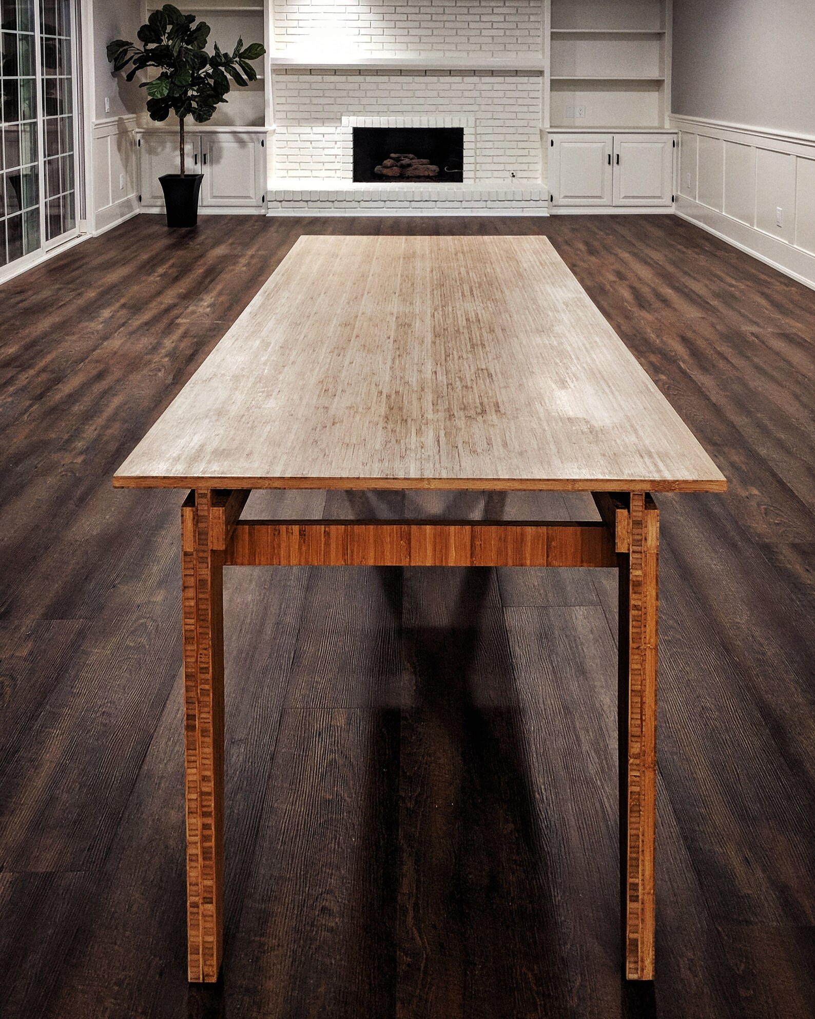 BP Table M Bamboo Plywood Dining Table Etsy