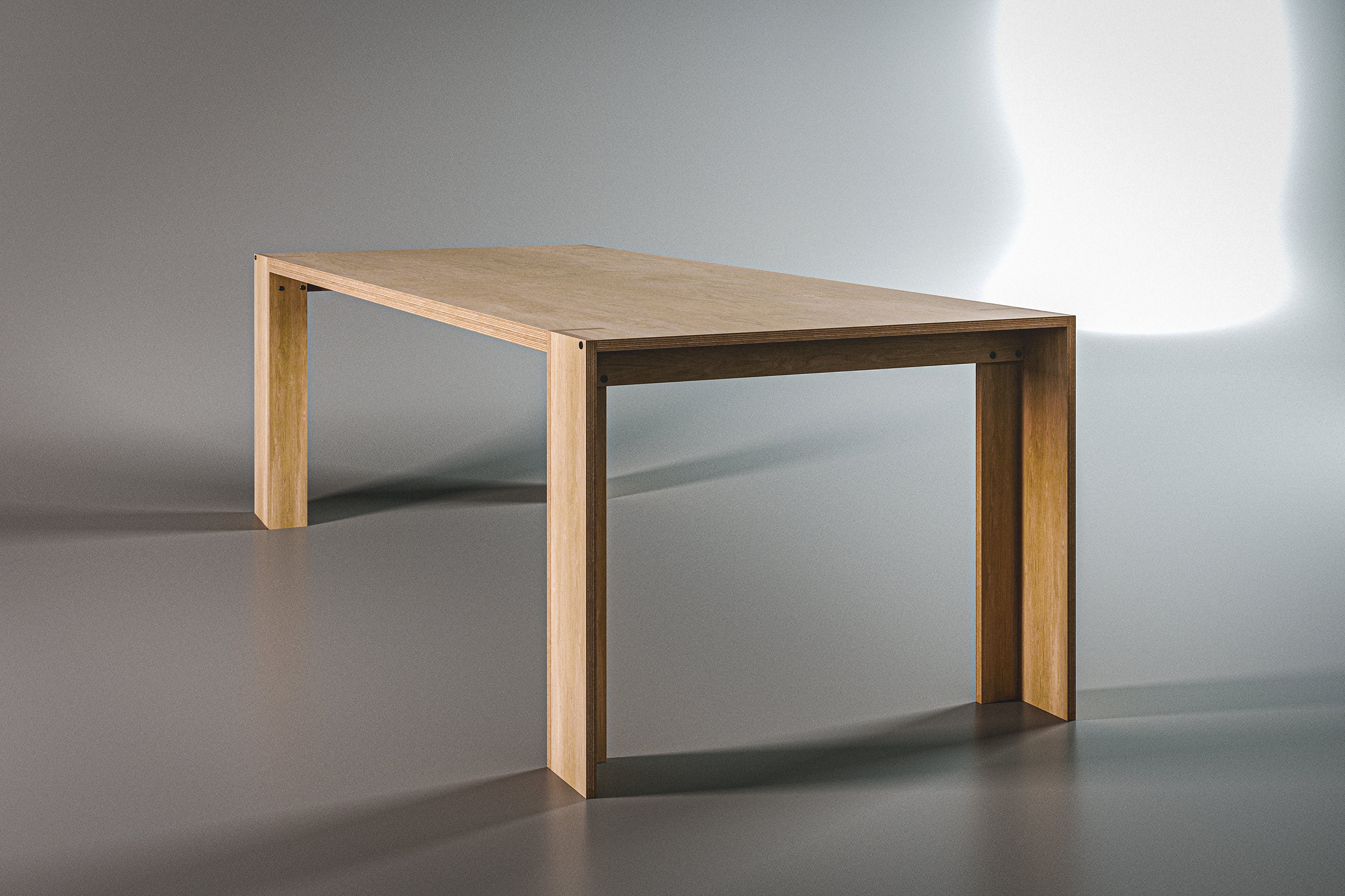 Cherry Plywood Dining Table CA Table A Etsy UK