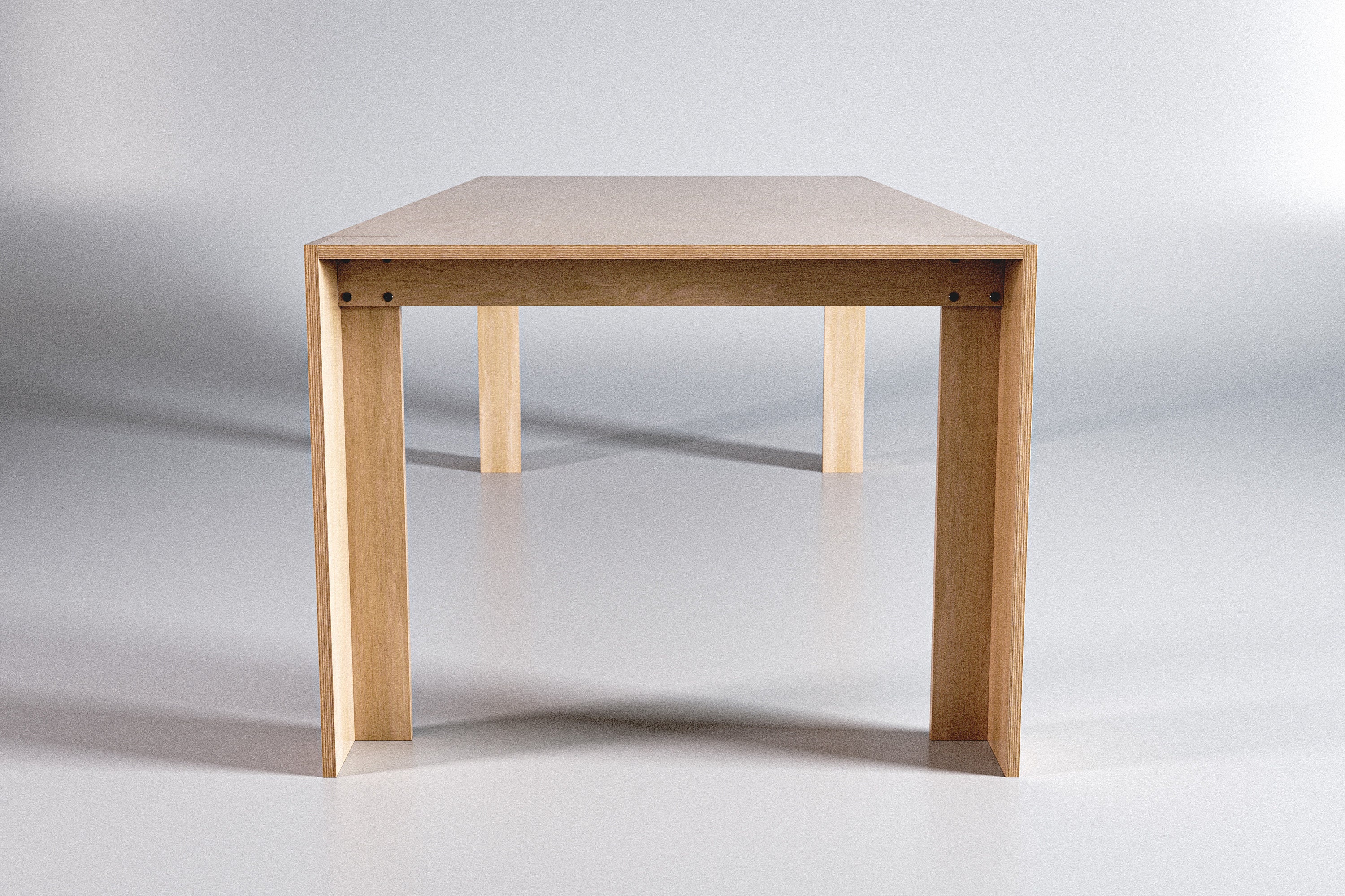 Cherry Plywood Dining Table CA Table A Etsy UK