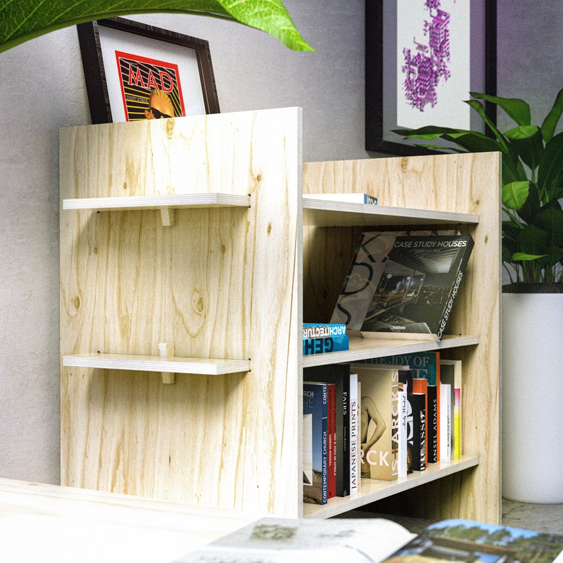Flat Pack Baltic Birch Plywood Bookcase Functional and Etsy