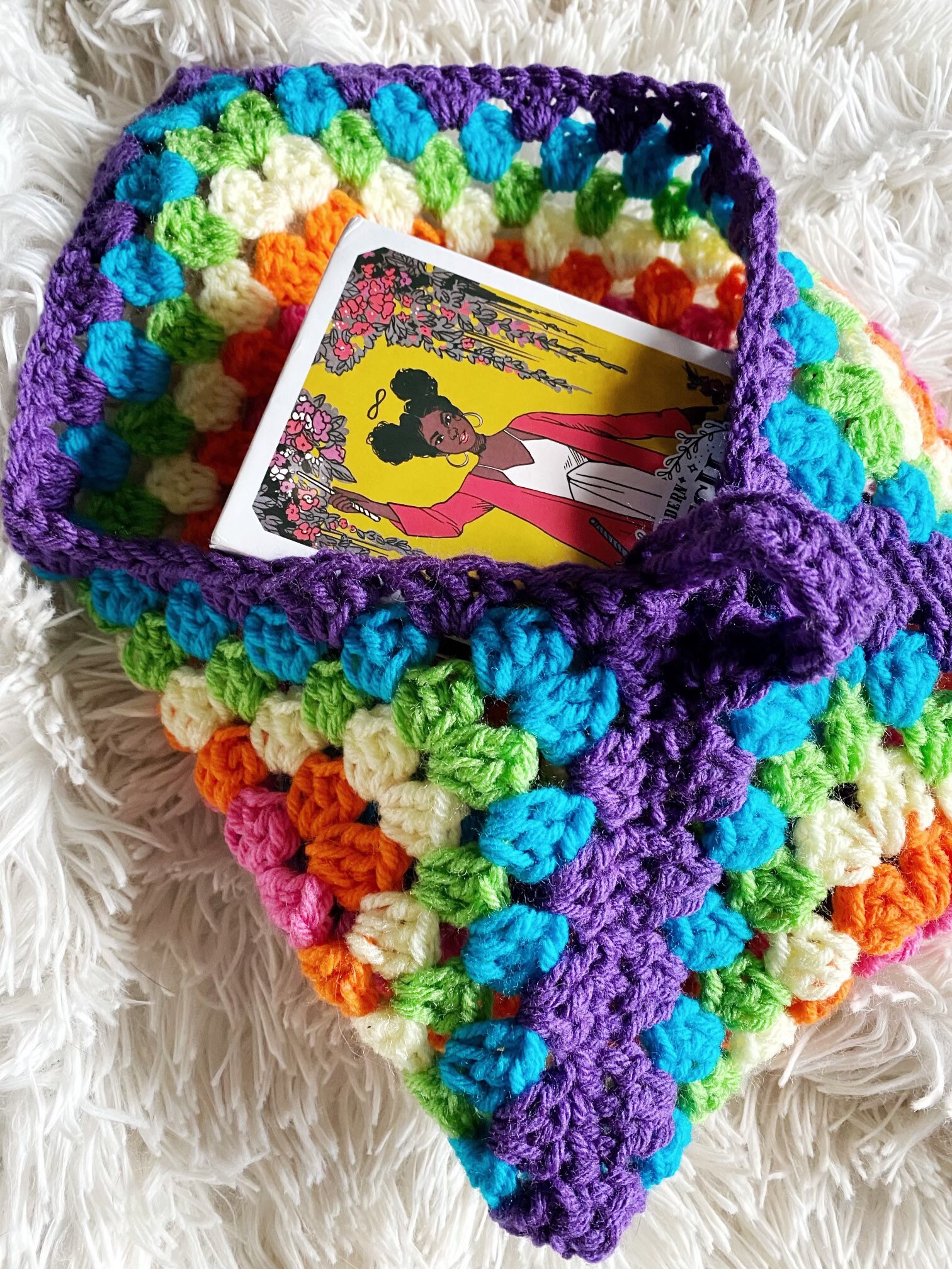 crochet tarot bag