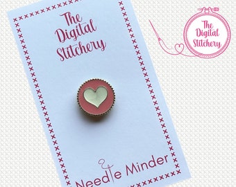 Heart Needle Minder for Cross Stitch, Embroidery, Needlecraft, Cover Minder for Diamond Art Painting, Stitcher Gift