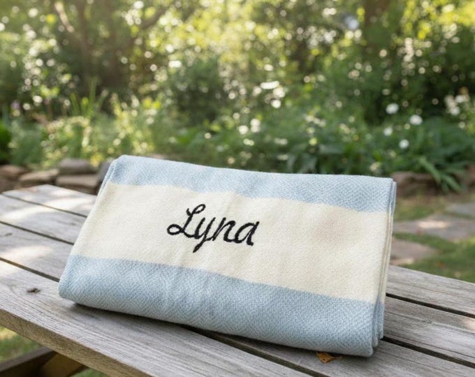 Personalized Gift Turkish Beach Towel, Customized Gift for Weddings, Bridesmaid Favor, Bachelorette Party, Christmas Gift for Her