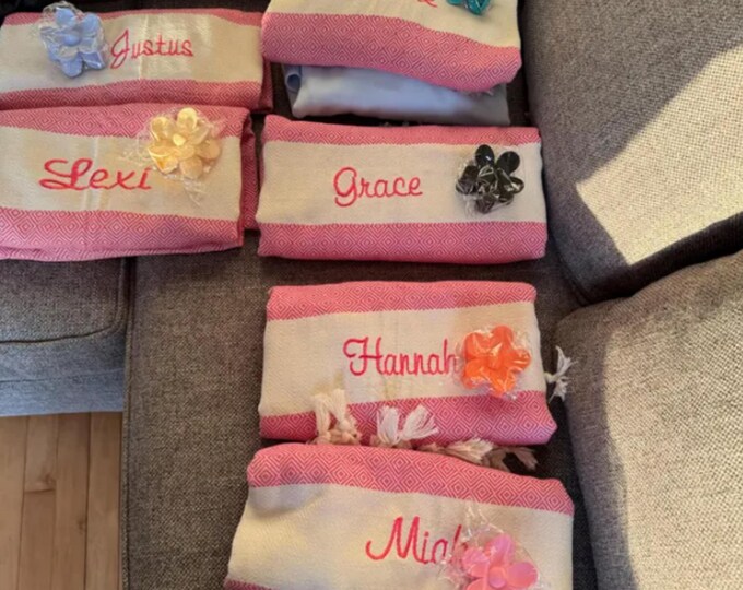 Personalized Gift, Personalized Turkish Beach Towel, Bridesmaid Gifts, Bachelorette Party,Home Gift,Gift For Her,Gift Under 20, Wedding Gift