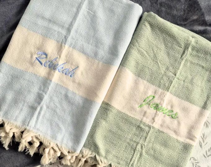 Personalized Gift, Personalized Turkish Beach Towel, Bridesmaid Gifts, Bachelorette Party,Home Gift,Gift For Her,Gift Under 20, Wedding Gift