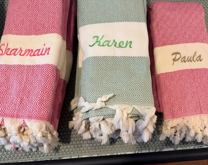 Personalized Wedding Gift Towel, Bachelorette Party Favor, Bridesmaid Gift, Turkish Beach Towel, Gift for Her, Personalised Towel,Soft Towel
