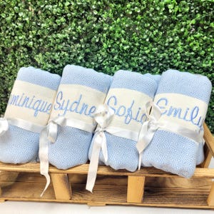 Personalized Turkish beach towel, custom beach towel, personalized gifts, custom wedding gifts, bridesmaid gifts, bachelorette party favors, gifts for her, personalized wedding gifts, custom bridesmaid towels, embroidered beach towels, unique gifts for her, Turkish towels, custom gifts for women, beach towels with initials, bridal party gift ideas, personalized towels for bride, beach towel gift for bridesmaid, custom name beach towel, thoughtful wedding gift.