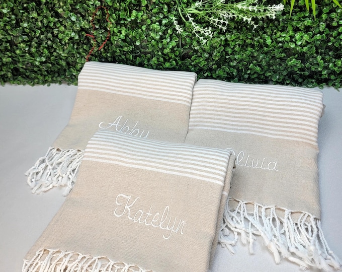 Personalized Turkish Towel, Personalized Gifts, Bridesmaid Gifts, Beach Towel, Bachelorette Party, Gift For Her, Wedding Gifts, Party Favor