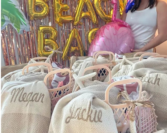 Personalized Gift, Personalized Turkish Beach Towel, Bridesmaid Gifts, Bachelorette Party,Home Gift,Gift For Her,Gift Under 20, Wedding Gift