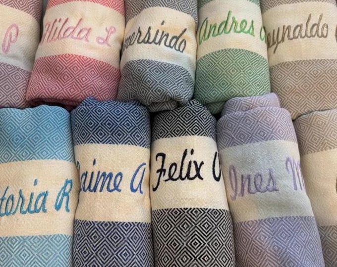 Personalized Gift, Personalized Turkish Beach Towel, Bridesmaid Gifts, Bachelorette Party,Home Gift,Gift For Her,Gift Under 20, Wedding Gift