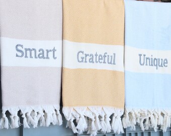 Personalized Bridesmaid Gift Towel, Monogrammed Turkish beach towels, Bridesmaid Gift Towel, Home Gifts, Personalized Gifts