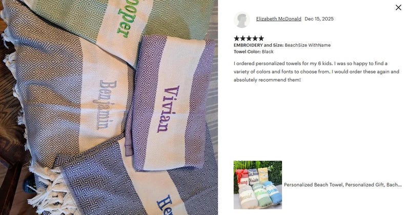 Personalized Turkish beach towel, custom beach towel, personalized gifts, custom wedding gifts, bridesmaid gifts, bachelorette party favors, gifts for her, personalized wedding gifts, custom bridesmaid towels, embroidered beach towels, unique gifts for her, Turkish towels, custom gifts for women, beach towels with initials, bridal party gift ideas, personalized towels for bride, beach towel gift for bridesmaid, custom name beach towel, thoughtful wedding gift.