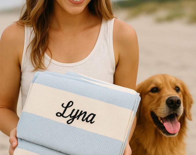 Personalized Beach Towel Gift, Personalized Gift, Christmas Favor