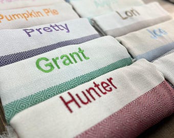 Personalized Turkish Beach Towel: Bridesmaid Bachelorette Party Favor