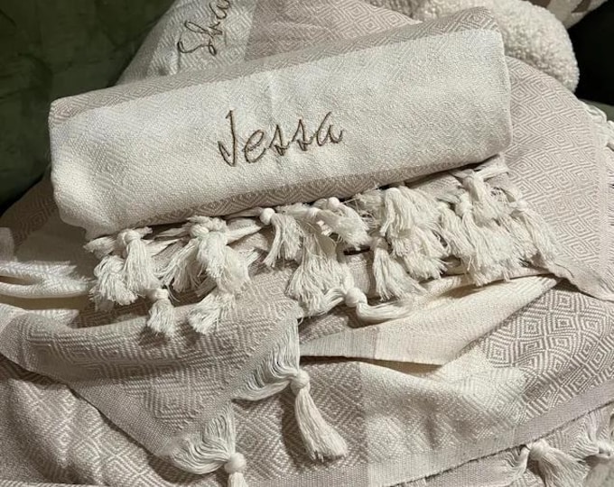 Personalized Gift, Personalized Turkish Beach Towel, Bridesmaid Gifts, Bachelorette Party,Home Gift,Gift For Her,Gift Under 20, Wedding Gift