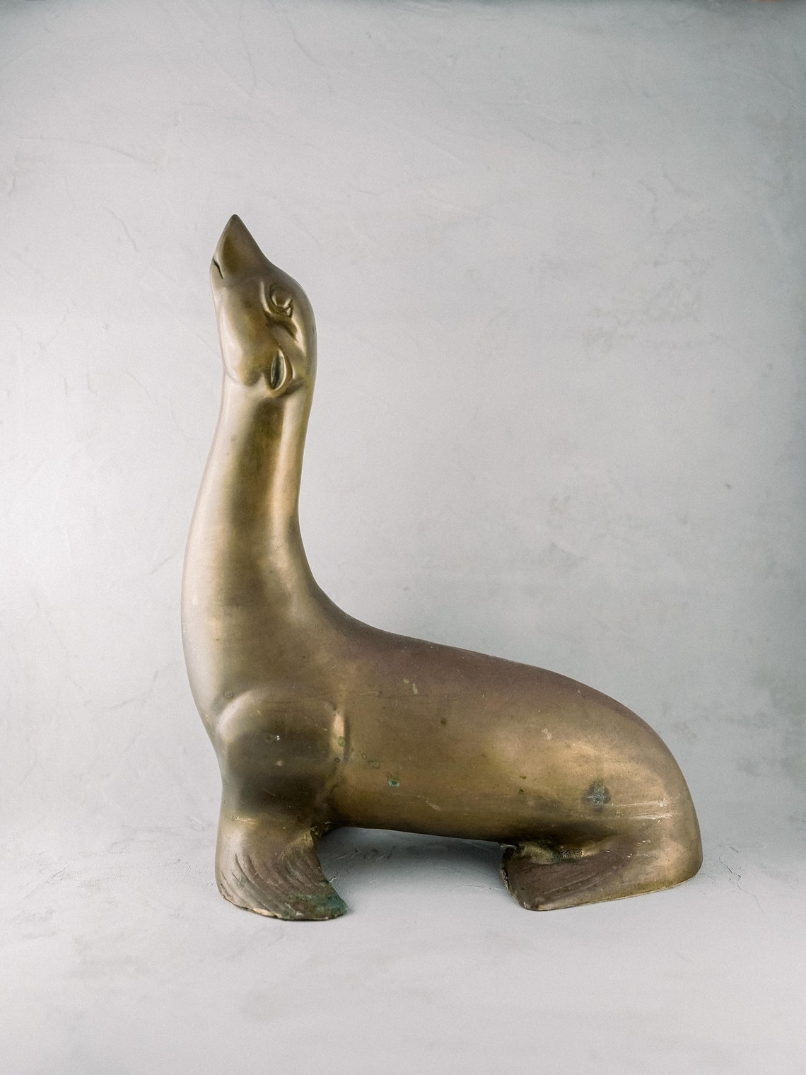 Large Brass Sculpture Sea Lion Sculpture Seal Sculpture Etsy