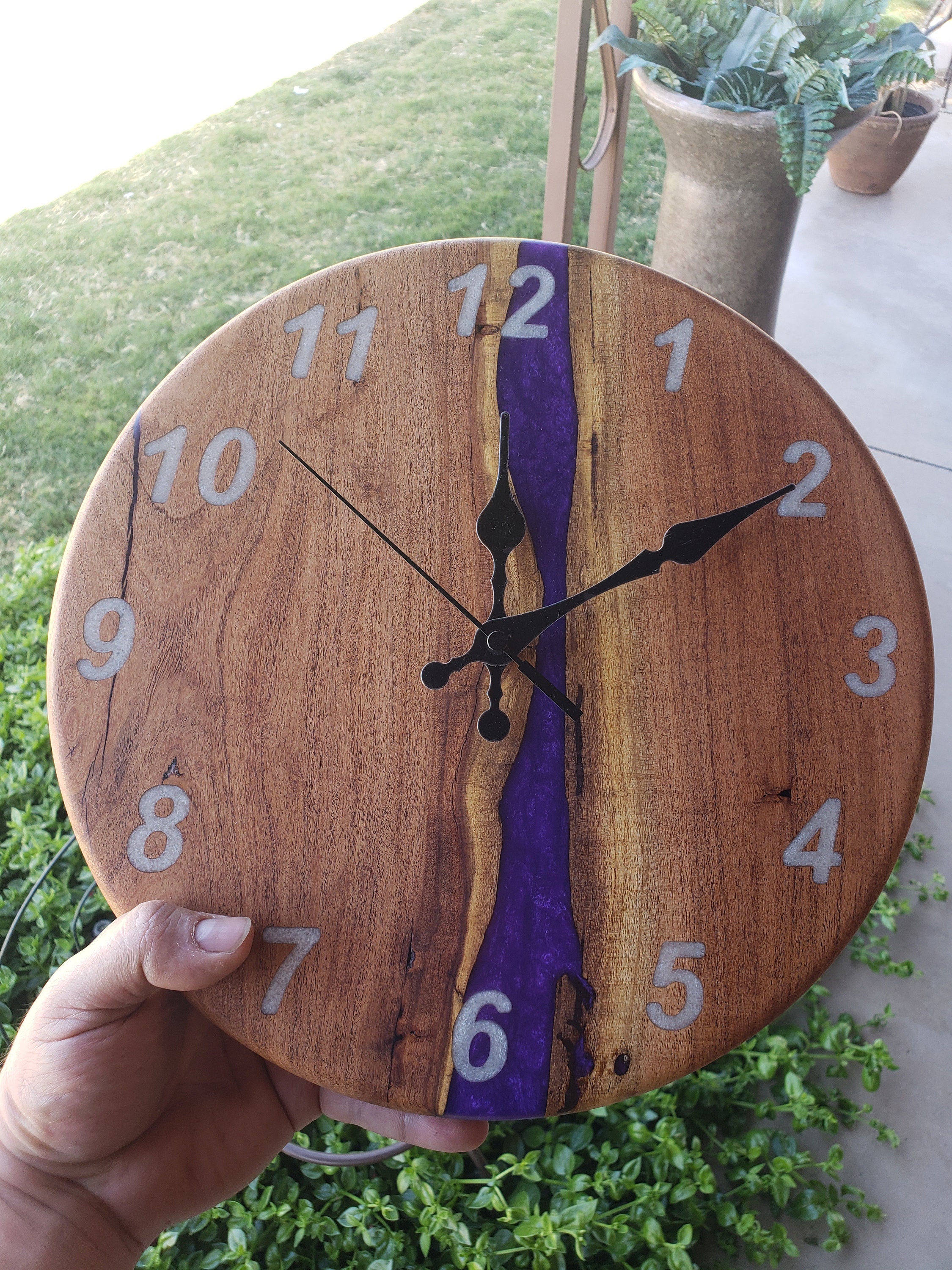 Live Edge Clocks Epoxy River Clocks Resin Clocks Wood Etsy
