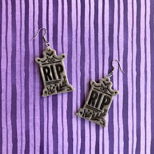 Orecchini polymer Clay Gravestone