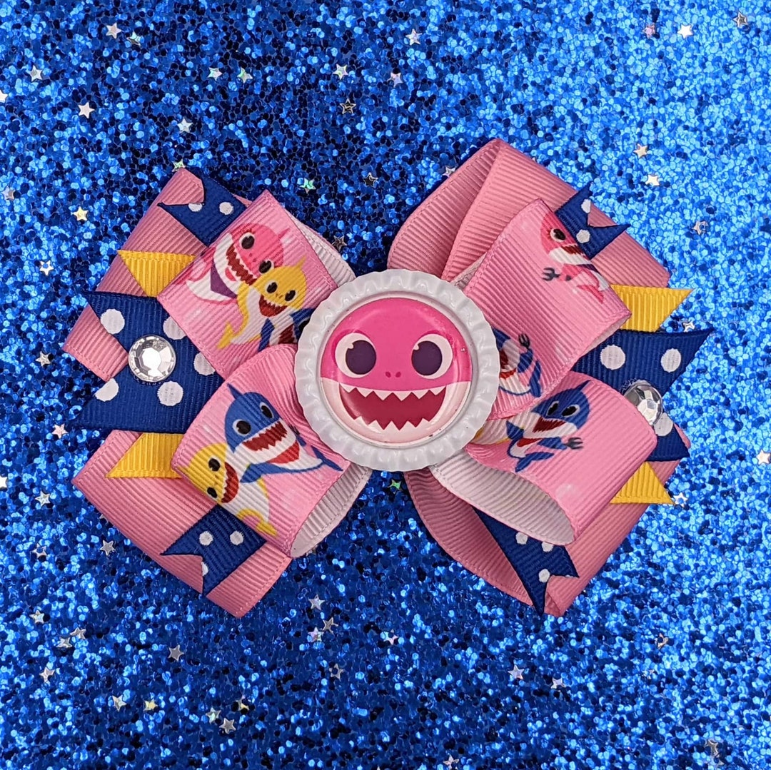 Baby Shark Bow Baby Shark Baby Shark Birthday Pink Shark Baby Shark ...