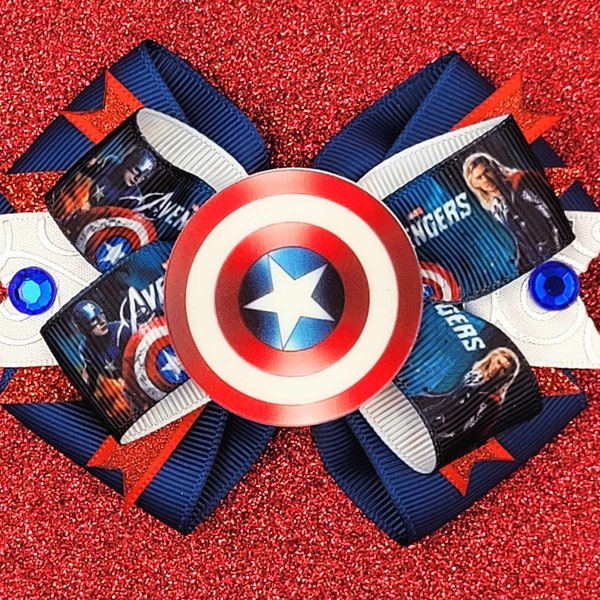 Captain America Bow -  Marvel - Avengers - Thor - Marvel Universe - Iron Man - Black Widow - Hawkeye- Endgame -Hulk - Scarlet Witch -