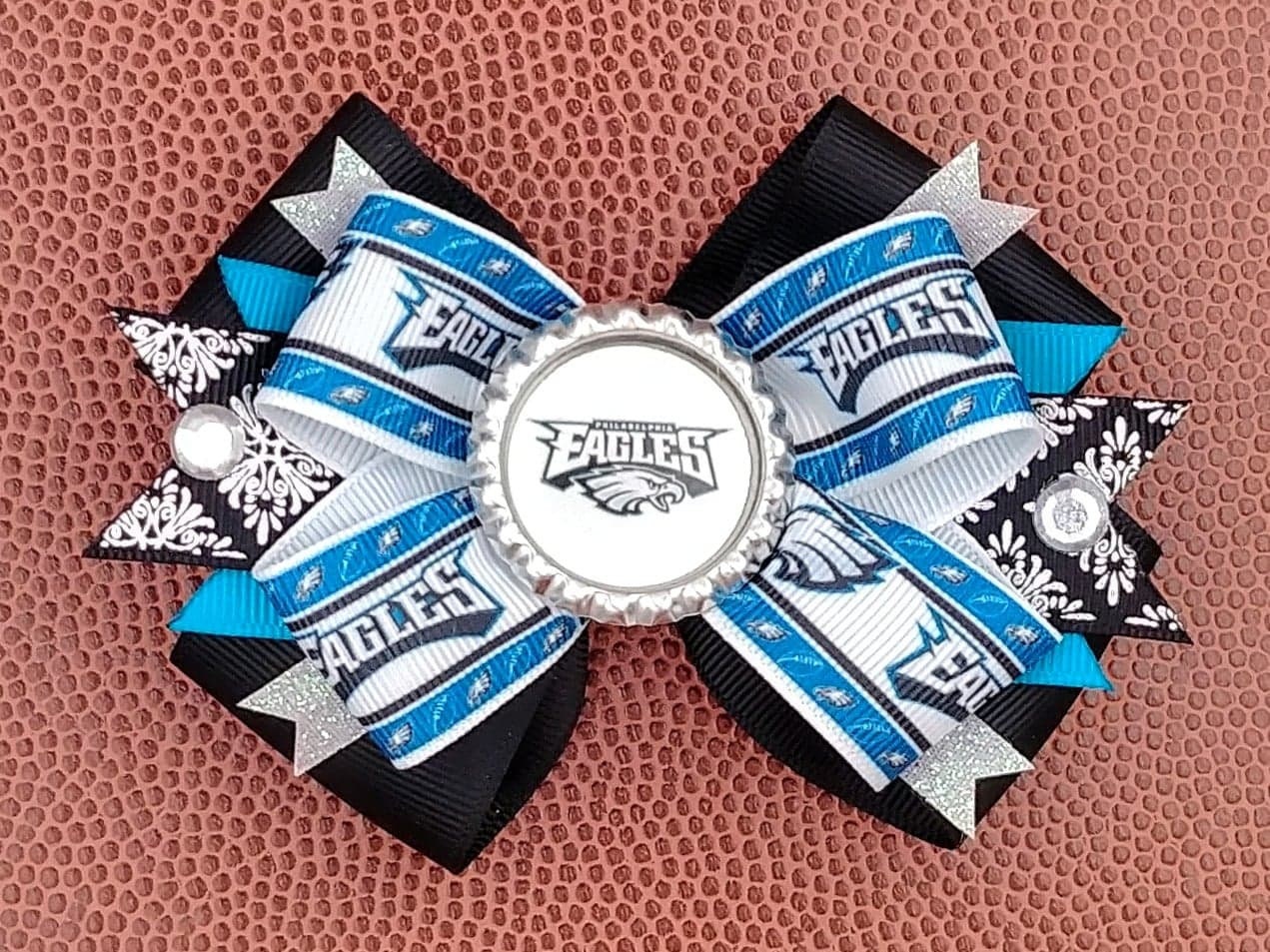 Philadelphia Eagles Hair Bow Eagles Football Go Eagles Etsy UK