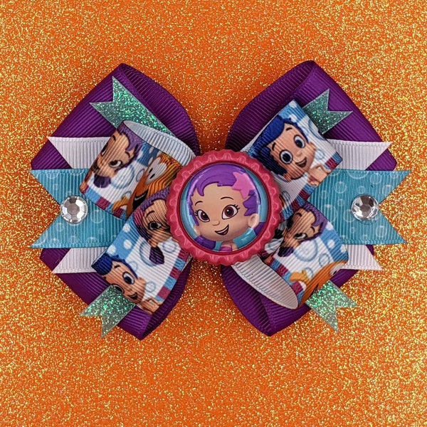 Oona Bubble Guppies Bow - Bubble Guppies Birthday - Mermaid - Molly - School of Fish - Gil - Deema - Fish Bow - Mermaid Bow