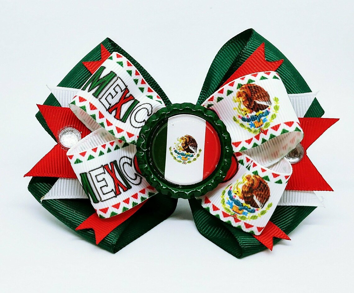 Mexico Hair Bow Mexico Bow Mexico Pride Mexico Mexico Etsy