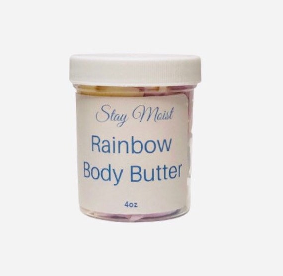 Rainbow Body Butter Dry Skin Moisturizer Mango Butter Shea Etsy