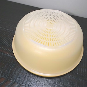 Tupperware Strainer with Lid, Vintage Veggie Strainer, Pasta Colander
