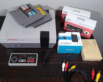 Nintendo Entertainment System (NES) Console with 2 New Wireless Controllers, Mario Bros 1 & 3, New Powersupply, and New HDMI. Refurbish-1264