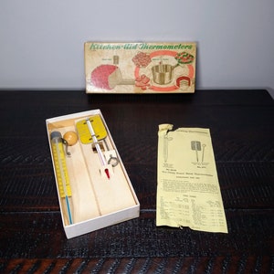 Vintage Taylor Roast Meat Thermometer 5936 W/box & Instructions 