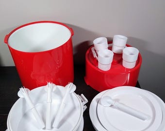 Vintage Ingrid Stacking Cooler and Picnic Set, Ingrid Chicago