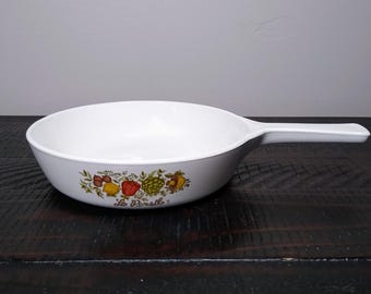Corning Ware Spice of Life Skillet, P-83-B, Vintage Small Pyroceram Frying Pan