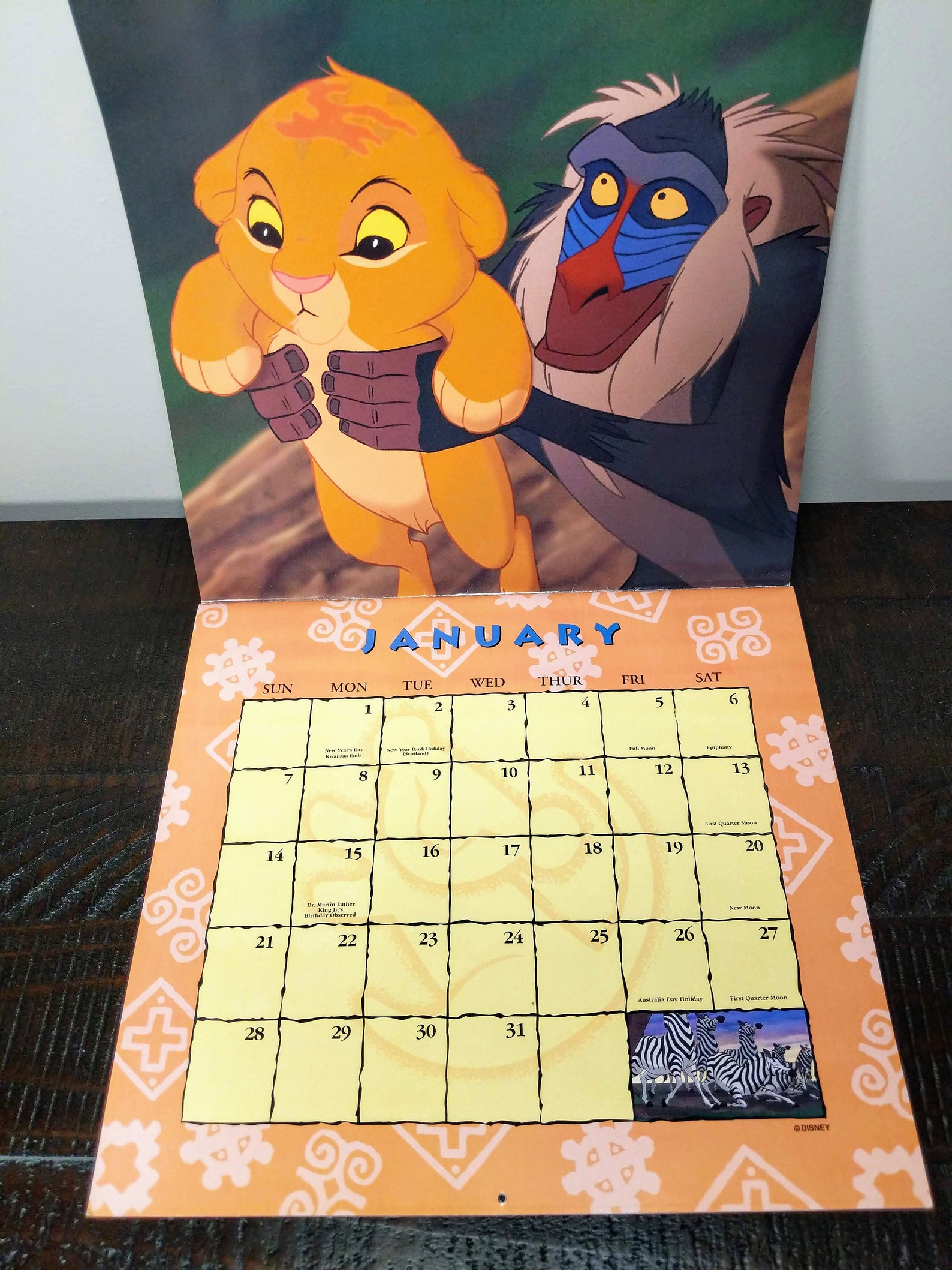 Disney's The Lion King 1996 Calendar Etsy