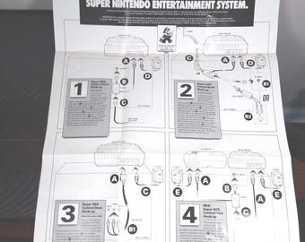 Super Nintendo Setup Instruction Poster