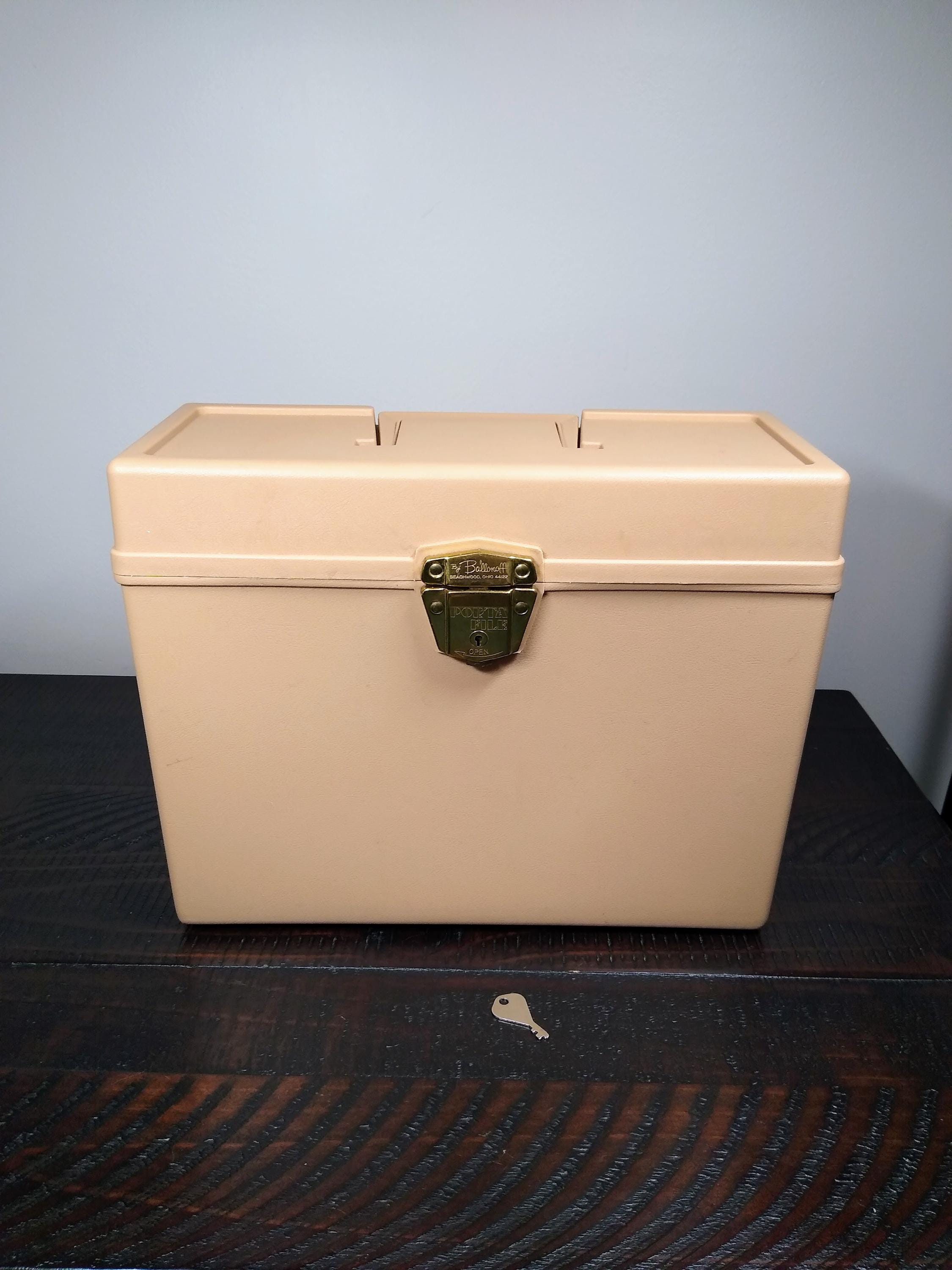 アンティーク雑貨 USA vintage Porta File Vintage Porta File Light Red Plastic File Box w Original Tag
