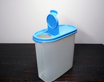 Tupperware Medium Modular Mates Container with Light Blue Flip Top Lid, Vintage Tupperware 1613
