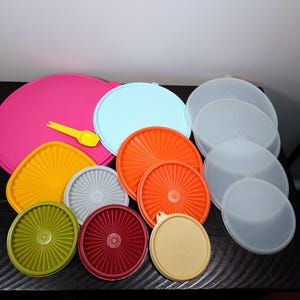 タッパーウェア9種セット Vintage Tupperware Replacement Lid 9 - Etsy
